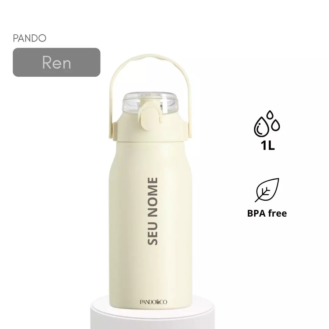 Garrafa Térmica Pando Ren 1 litro + Ecobag Exclusiva