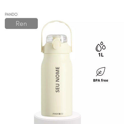 Garrafa Térmica Pando Ren 1 litro + Ecobag Exclusiva