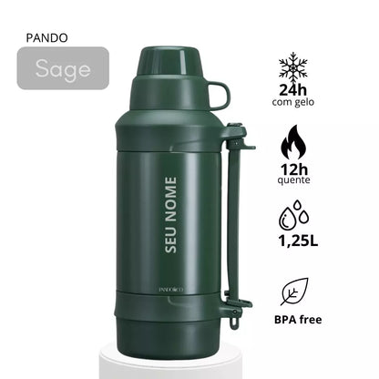 Garrafa Térmica Pando Sage 1,25 litros + Ecobag Exclusiva
