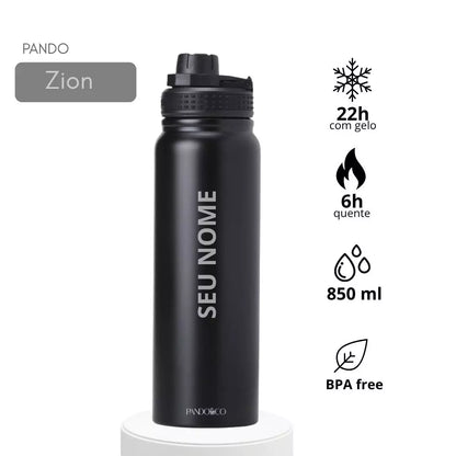 Garrafa Térmica Pando Zion 850 ml + Ecobag Exclusiva