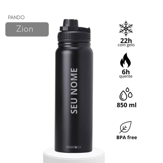 Garrafa Térmica Pando Zion 850 ml + Ecobag Exclusiva