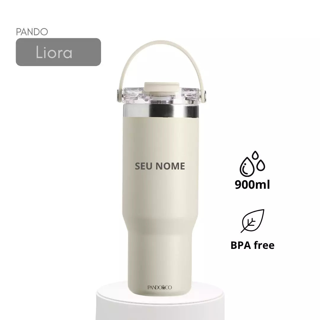 Copo Térmica Pando Liora 900 ml + Ecobag Exclusiva
