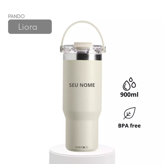 Copo Térmica Pando Liora 900 ml + Ecobag Exclusiva
