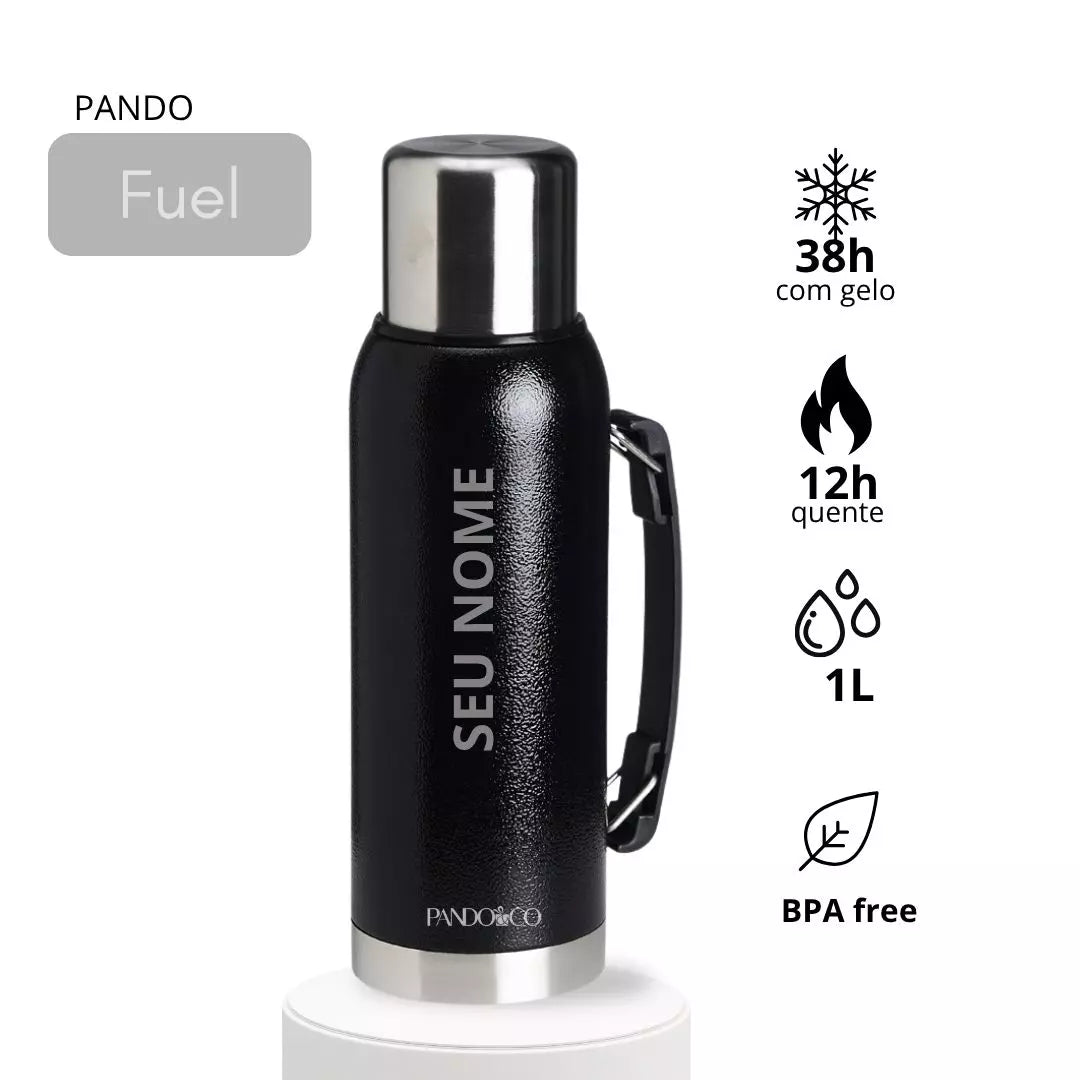 Garrafa Térmica Pando Fuel 1 litro + Ecobag Exclusiva