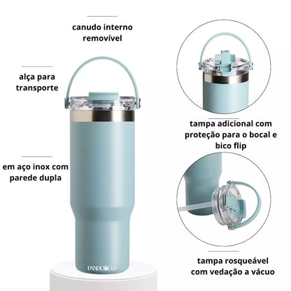 Copo Térmica Pando Liora 900 ml + Ecobag Exclusiva