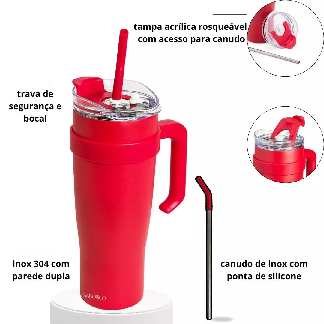 Copo Térmica Pando Kaia 1,2 L + Ecobag Exclusiva