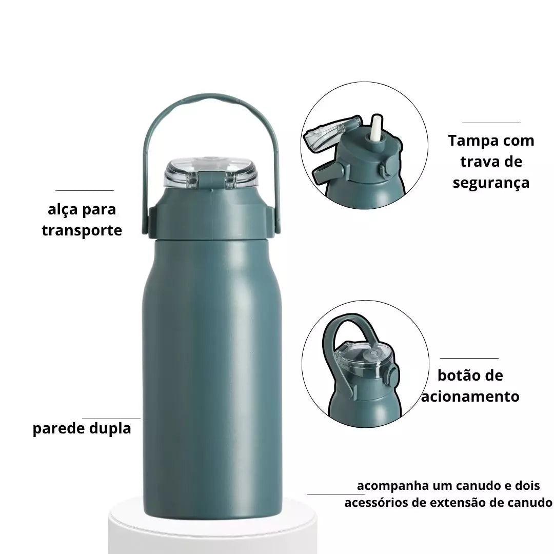 Garrafa Térmica Pando Ren 1 litro + Ecobag Exclusiva