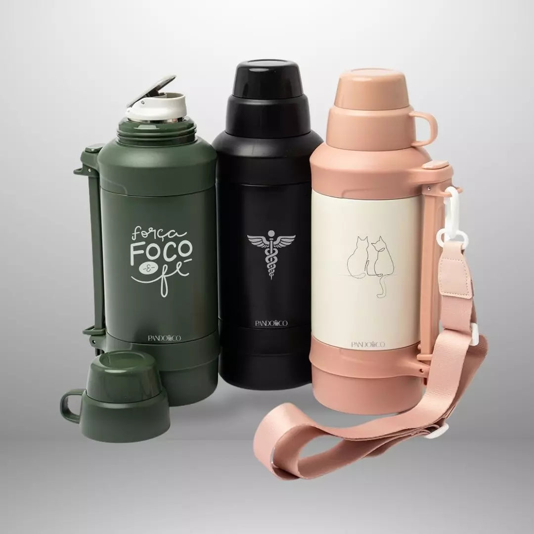 Garrafa Térmica Pando Sage 1,25 litros + Ecobag Exclusiva