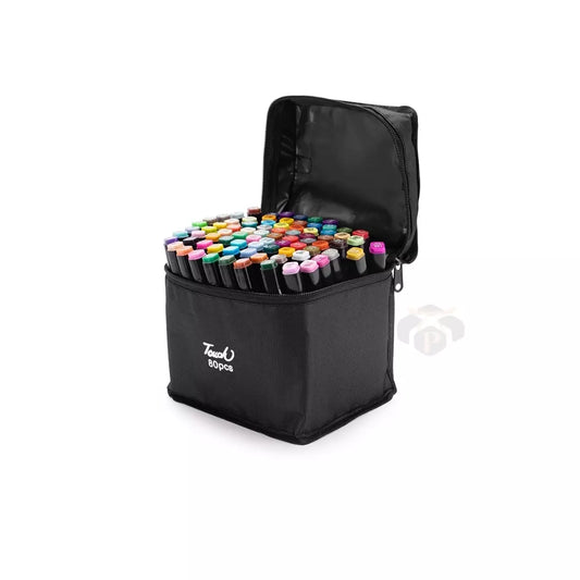 Kit Canetas Marcadoras 80 Cores – Ponta Dupla
