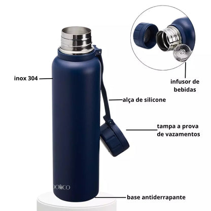 Garrafa Térmica Pando Soren 1 litro + Ecobag Exclusiva