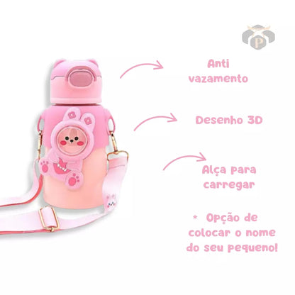 Garrafa Térmica Portátil de Bichinhos - Personalizado